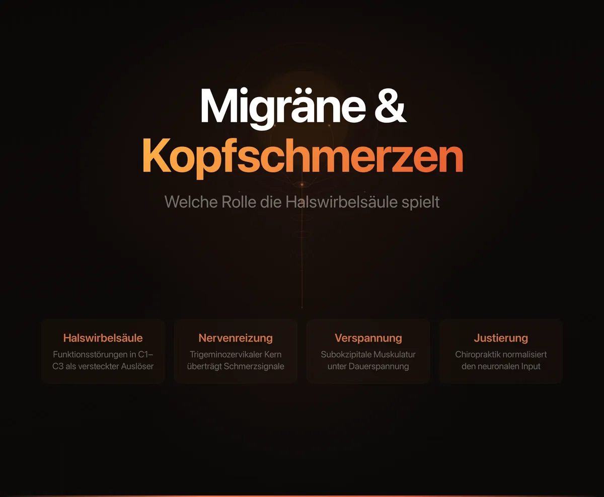 Kopfschmerzen und Migräne – Welche Rolle die Halswirbelsäule spielt