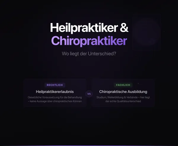 Chiropraktiker mit Heilpraktikererlaubnis – Rechtliche Grundlage der Chiropraktik in Deutschland